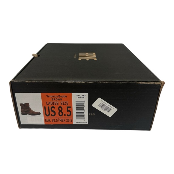 Frye Veronica Brown Leather Ankle Bootie Size 8.5 - Picture 12 of 14